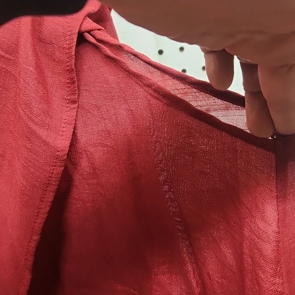 Umgee layered top 2XL cranberry red EUC tub 10 - Picture 5 of 7